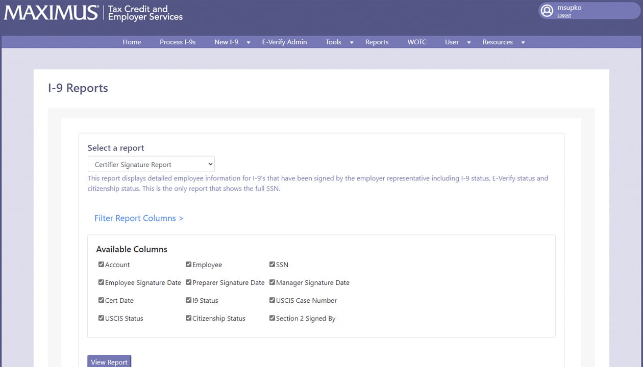 I-9-software-report-screenshot