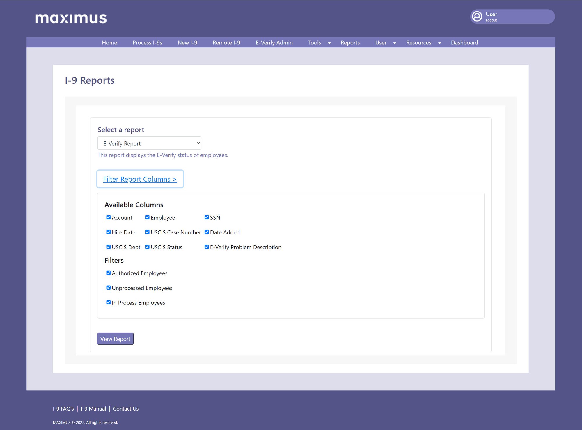 Maximus-I-9-Management-Screenshot